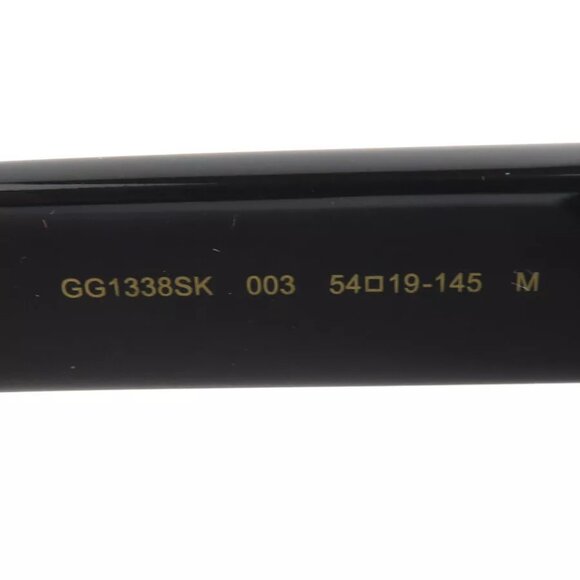 Auth GUCCI Interlocking G Sunglasses Black Plastic/Goldtone - e60002j - Picture 5 of 8